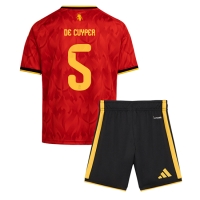 Camiseta Bélgica Maxim De Cuyper #5 Primera Equipación Replica Mundial 2026 para niños mangas cortas (+ Pantalones cortos)